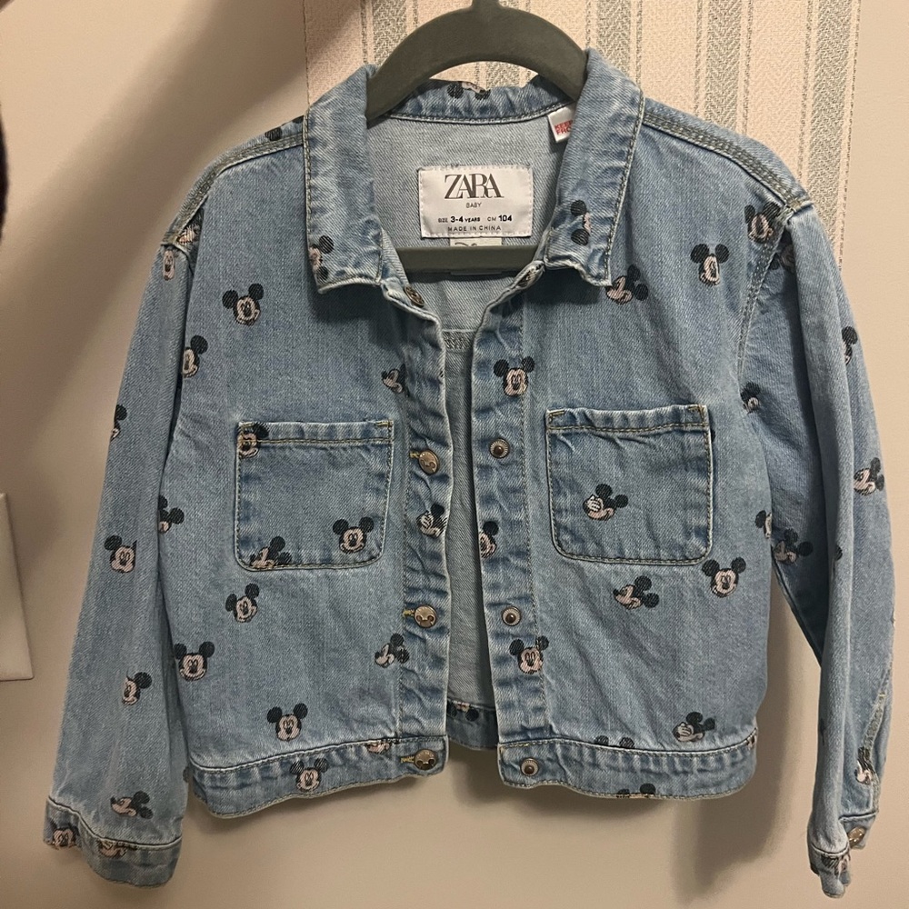Zara Mickey Jean Denim Jacket